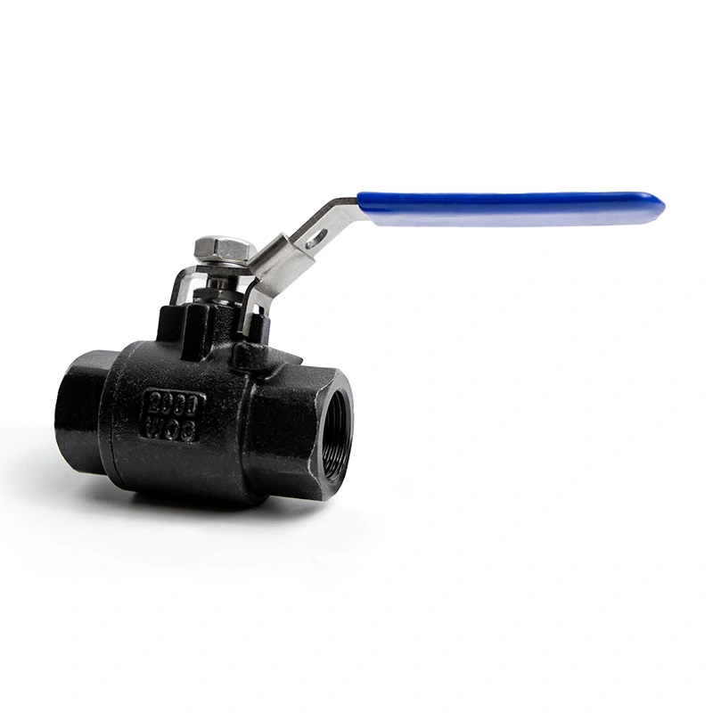 Válvula de esfera de aço carbono 2PC 2000WOG com dispositivo de travamento