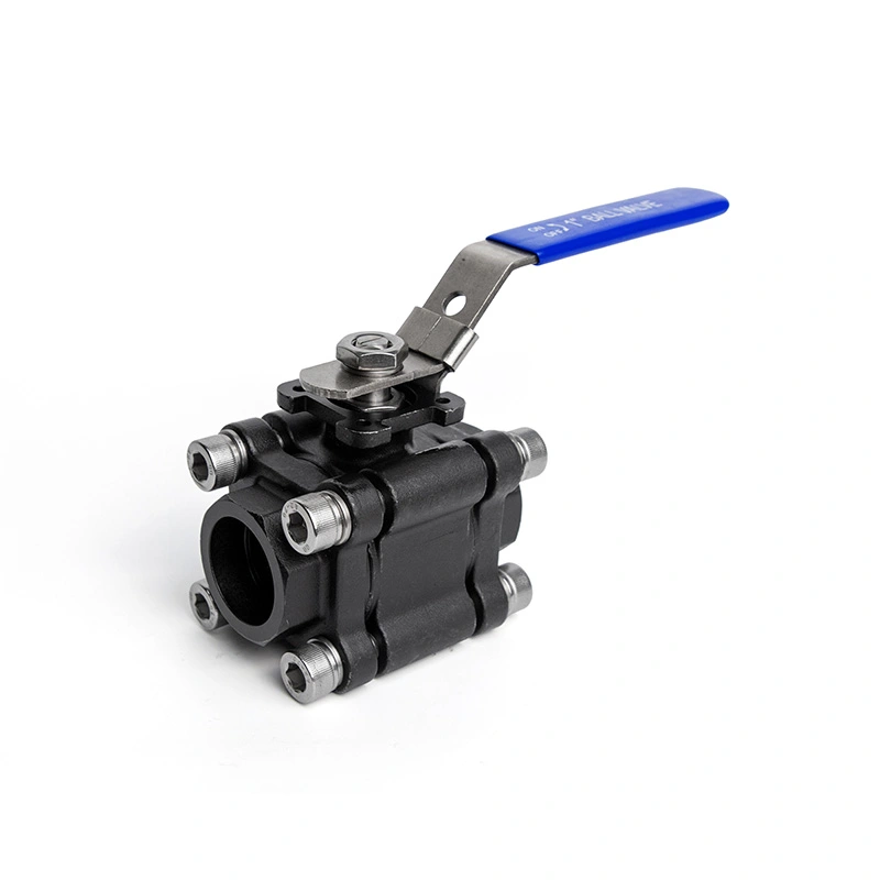 Válvula de esfera de aço carbono 3PC 2000WOG