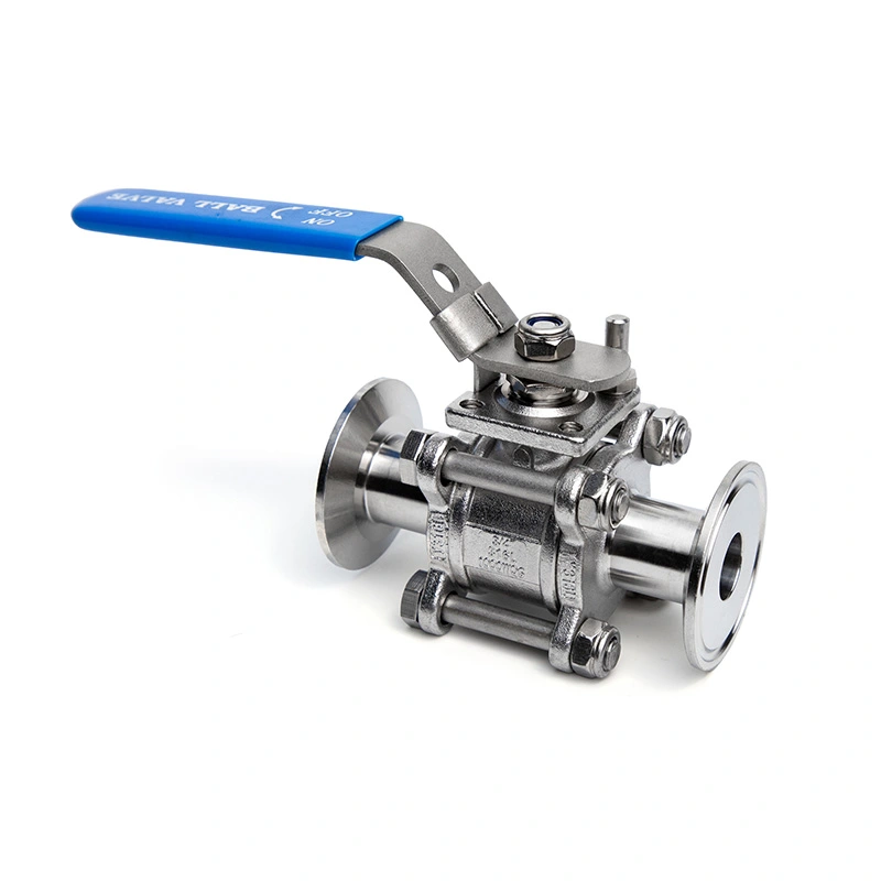 Válvula de esfera sanitária Tri-Clamp totalmente encapsulada 3PC Válvula de esfera sanitária Tri-Clamp totalmente encapsulada 3PC